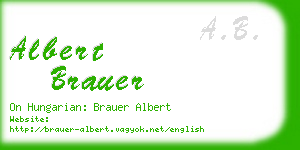 albert brauer business card